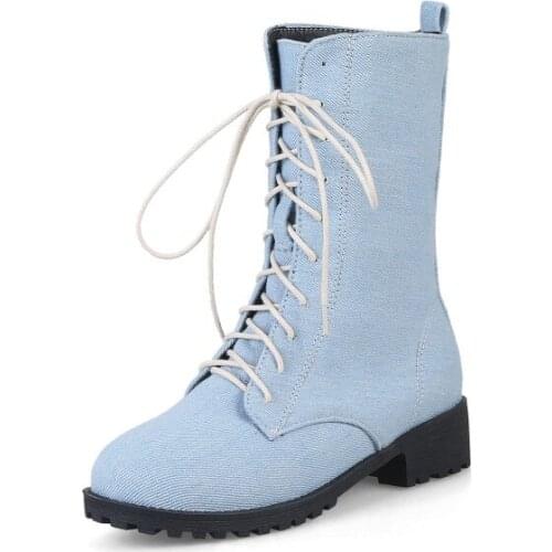 Big Size - boots women shoes ankle boots for women ladies boots shoes woman winter Cross strap with flat round head