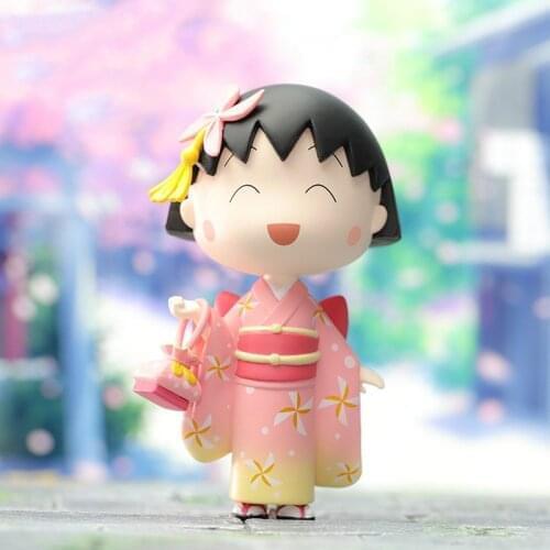 Chibi Maruko-chan Kimono 2 Blind Box Toy Guess Bag Caja Ciega Blind Bag Toy for Girls Anime Figures Model Birthday Gift