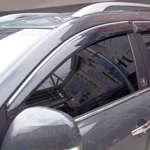 For Toyota Land Cruiser LC200 2008-2017 Exterior Car Styling Window visor deflector Cover 4pcs