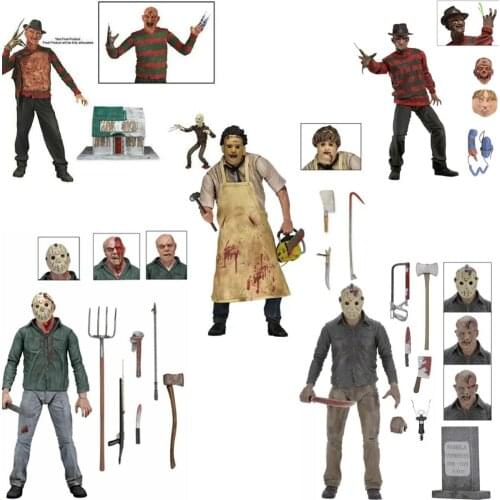 Freddy Krueger 3D Jason Leatherface Texas Chainsaw MASSACRE PVC Action Figure