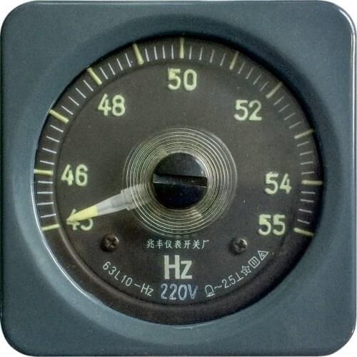 Yue Qing Zhao Feng I.A.S.F 63L10-Hz Frequency Meter Wide-angle Analog Display 80*80 Panel Marine Meter