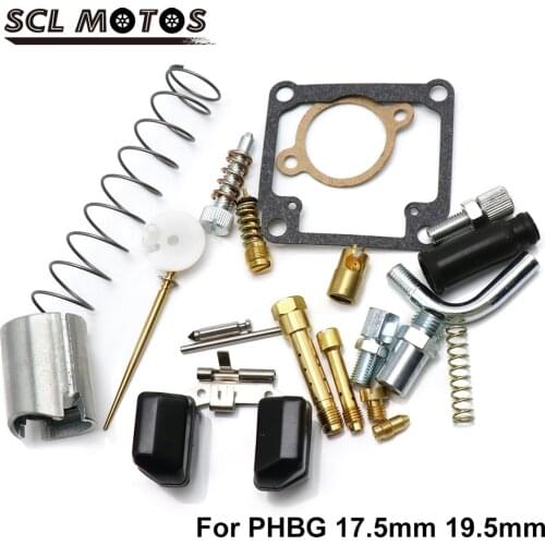 SCL MOTOS Motorcycle Carburetor Repair Kit Set For Dellorto PHBG AD 17.5mm 19.5mm Motorbike Motorcycle Spare Parts Accessories