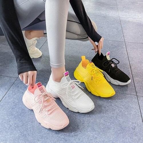 Summer Womens Sneakers Sport Shoes Women 2021 Tennis Running Shoes women pink Yellow White Black Sneaker Vulcanize