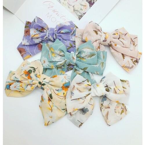 2020Fashion Hair Bow Hair Clips Printing Clips Girl Hair Barrettes Bow High Quality Hair Accessories For Women ladies Hairpins