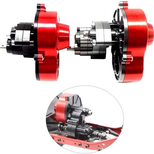 New All Metal Reverse Transmission Gearbox with Motor Gear for 1/10 RC Rock Crawler SCX10 RC Car Upgrade accessories