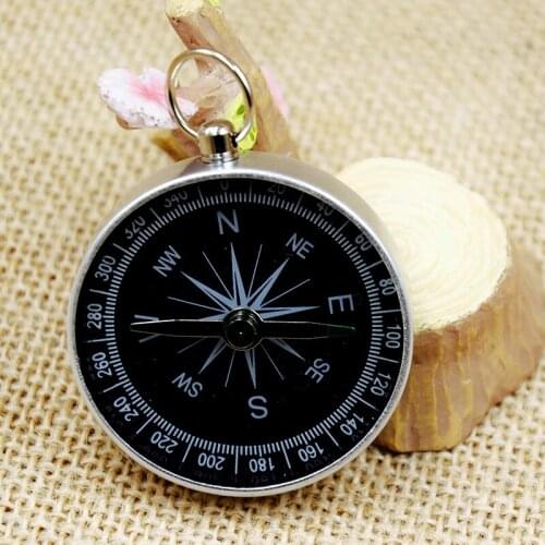 New Mini Pocket Compass Switch Lightweight Aluminum Compass Key Chain Metal Portable Tools For Camping Hiking Outdoor Gadgets