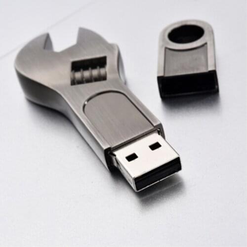 New Metal Adjustable Wrench USB Flash Drives Thumb Memory Stick 4GB 8GB 16GB 32GB 64GB 128GB USB 2.0