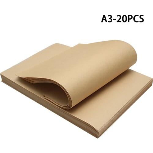 20 Pcs A3 Size Brown Kraft Paper Gift Box And Flower Wrapping Paper Diy Hand Painted Graffiti And Printing Paper Envelope Paper
