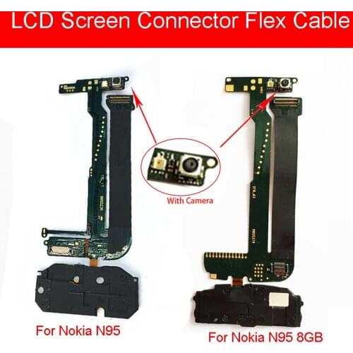 LCD Screen Connector Flex Cable For Nokia N95 8GB Keypad PCB Flat Front Camera LCD Flex Ribbon For Nokia N95 Replacement Parts