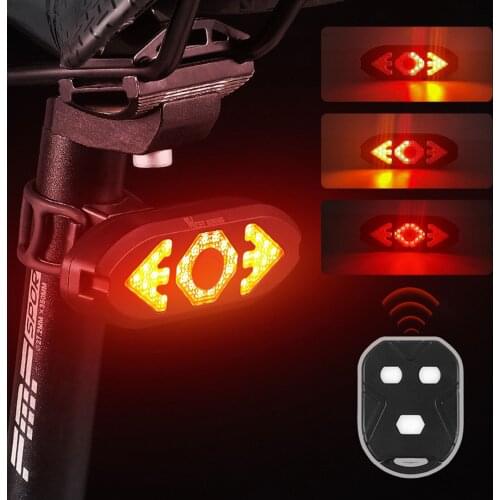 Bicycle Turn Signal Bike Tail Light Bike Warning Light Cycling Safety Taillight USB Rechargeable Rear Cycling Light With Remote