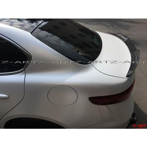 Z-ART carbon fiber roof spoiler for Alfa Romeo Giulia carbon fiber rear spoiler for Giulia 2016-2019 carbon rear boot spoiler