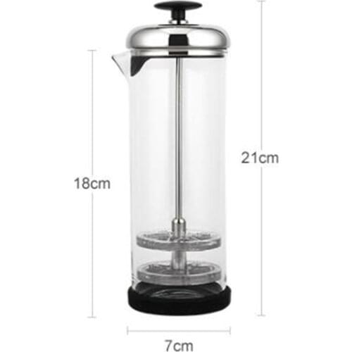 Cappuccino Milk Frother Coffee Manual Stainless Steel Large Double Mesh