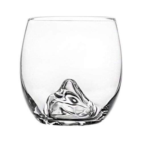 Japanese Manual Colorful Iceberg Egg-cup Thickened Transparent Crystal Glass Colorful Cups Of Breakfast Milk Cup Drinkware