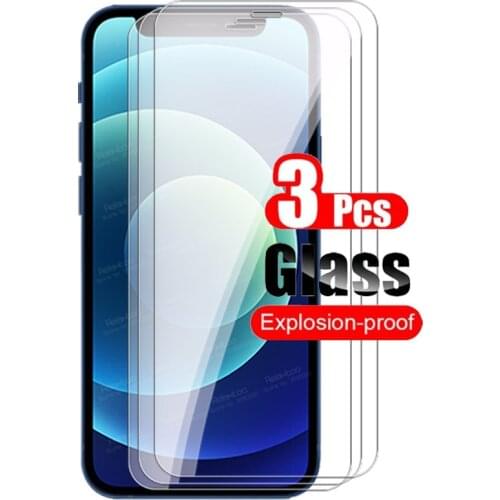 For iphone 12 Mini Glass 3pcs Tempered Glass On The For iphone 12 Pro Max Screen Protector Aifon 12mini 12pro HD Protective Film