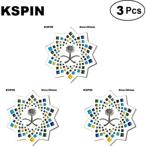 Silver Coconut Badge Lapel Pin Brooches Pins Flag badge Brooch Badges