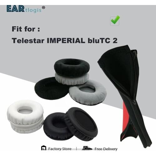 1 Set of Replacement EarPads Headband for Telestar IMPERIAL bluTC 2 bluTC2 Headset Universal Bumper Earmuff Cover Cushion Cups