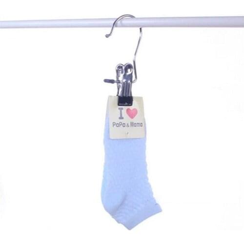 2pcs/lot Stainless Steel Hooks Metal Hangers Socks Clip Travel Home Clothing Boot Hanger Underwear Pant Hook