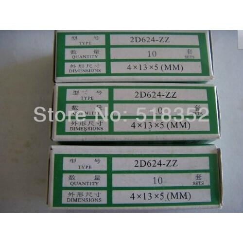 2D624-ZZ OD13mmx ID4mmx T5mm 2D Grade Miniature Ball Bearings Used for EDM Guide Wheel, Wire Cut EDM Spare Parts