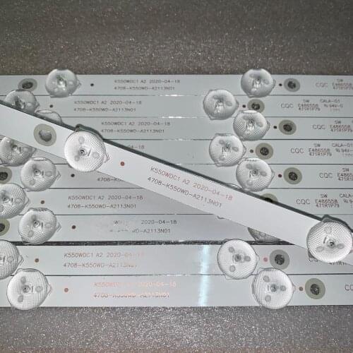 40-80PCS/lot 5LED backlight strip for 55PUF6092 K550WDC1 A2 4708-K550WD-A2113N01 K55WDC-A1113N01 471R1P79