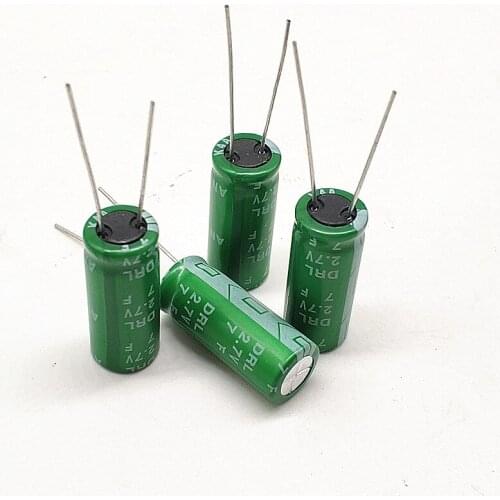 5pcs 2.7V10F high current power supply DRL series 10*25mm 2.7V 10F Driving recorder capacitor