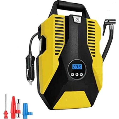 Car Portable Air Compressor Tire Inflator Car Tire Pump 150 PSI Tire Inflator DC 12 V Auto Air Pump for Car Motorcycle LED Light