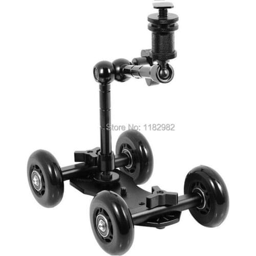 Exempt postage + tracking number 2in1 1 set 11"Magic Arm + black Dolly Skater Truck Car Camera Truck Car For all DSLR camera