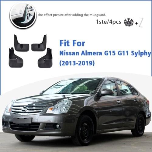 Mudguard For Nissan Almera G11 G15 Russia Version Sylphy 2013-2019 Front Rear 4pcs Mudflaps Mudguards Splash Guard Fender