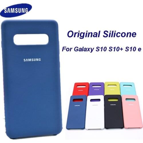 Cover Case Shell Samsung Galaxy Silicone S10 S 10 A Plus/S10E S10 5G Silky Originele Loge Kwaliteit Soft-touch Back Beschermende