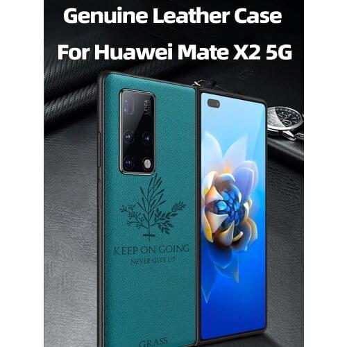 Genuine Leather Flip Case For Huawei Mate X2 5G Case For Huawei Mate X2 Phone Case Fro Huawei MateX2 Case