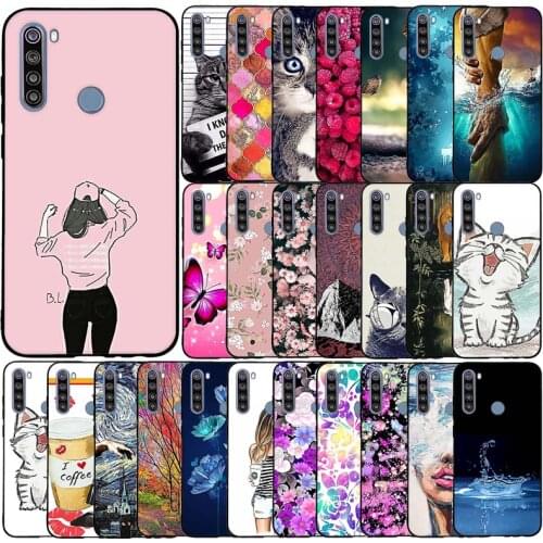 For Xiaomi Redmi Note 8T Case Flower Animal Cover Silicone Case For Redmi Note 8T Note8T Bumper Shockproof Phone Case Coque Etui