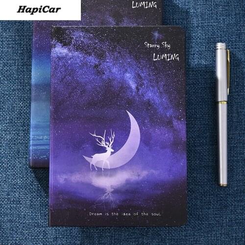 Cuaderno Starry Deer Kawaii Notebooks Journals Sketchbook Cute Diary Agenda Planner Notepads Stationery Office Accessories