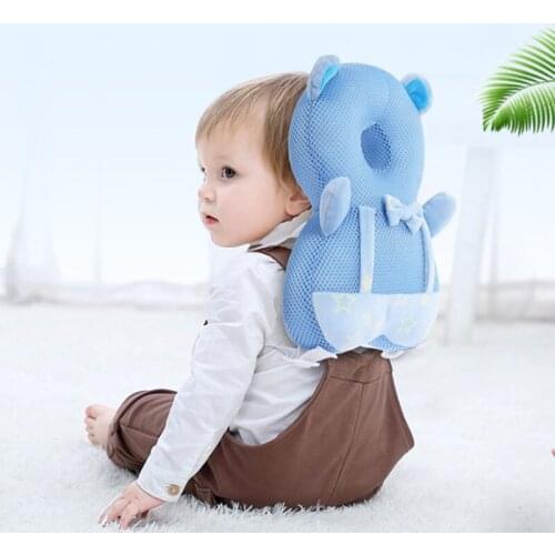 Baby Toddler Head Pillow Cute Animal Shape Walking Anti-Fall Pillow Baby Toddler Half Suede Half Mesh Head Pillow Protection Pad