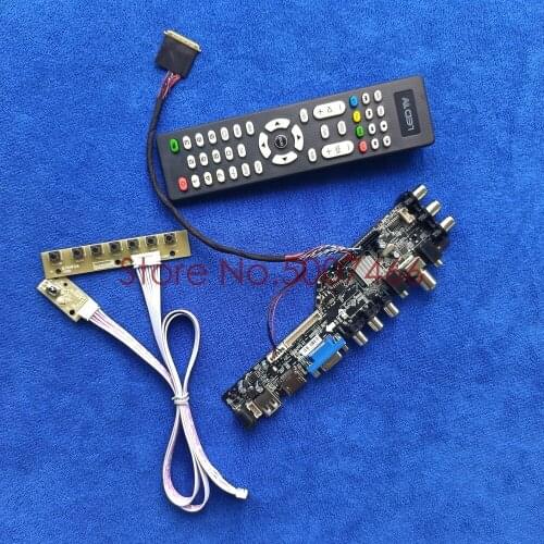 For BT140GW04 V.2 BT140GW04 V.4 DVB digital panel VGA USB AV TV 3663 LVDS 40Pin 1366*768 universal LCD Controller board Kit