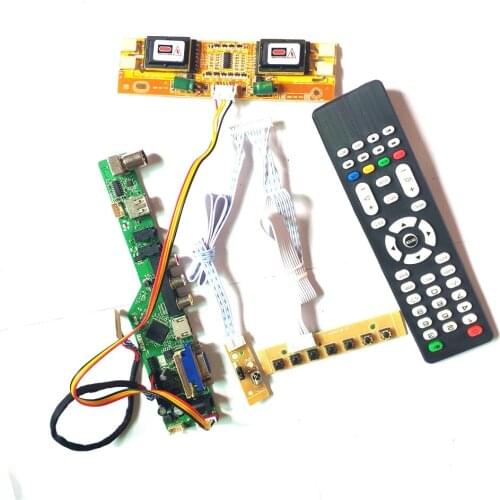 For LM215WF2-SLB1 LM215WF3-SLA2 TV53 drive board LVDS 4CCFL 30Pin LCD keyboard+Remote+Inverter HDMI-Compatible VGA USB AV RF