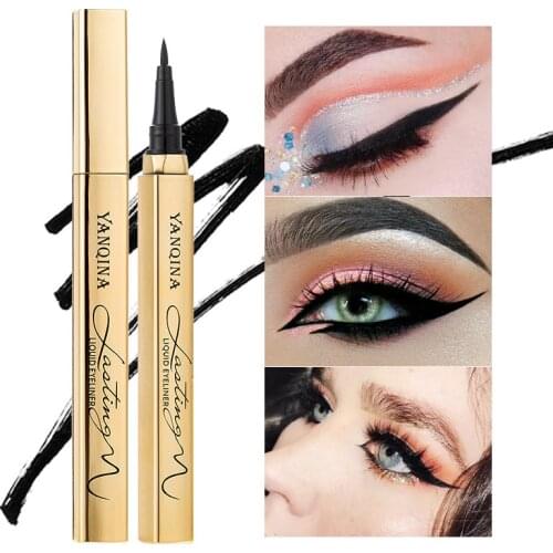 Hot Selling Yanqina Cool Black Liquid Eyeliner Wholesale Waterproof Not Smudge Eyeliner Domestics Makeup Gift for Women 8682