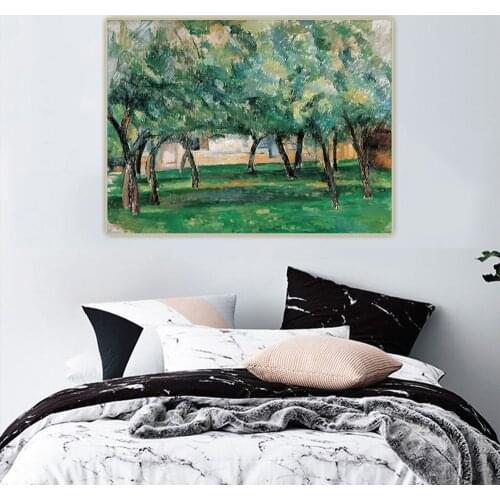 Citon Paul Cezanne《Farm in Normandy》Canvas Art Oil Painting Artwork Picture Wall Background Decorations Home Living Room Decor