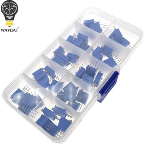 3296W Multiturn Trimmer Potentiometer Kit High Precision 3296 Variable Resistor With Free Box electronic diy kit