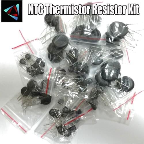 125PCS/LOT 16Value NTC Thermistor Resistor Kit 5D-11 5D-15 8D-20 10D-7 10D-9 10D-11 20D-20 33D-7 47D-15 Thermal Resistance Set