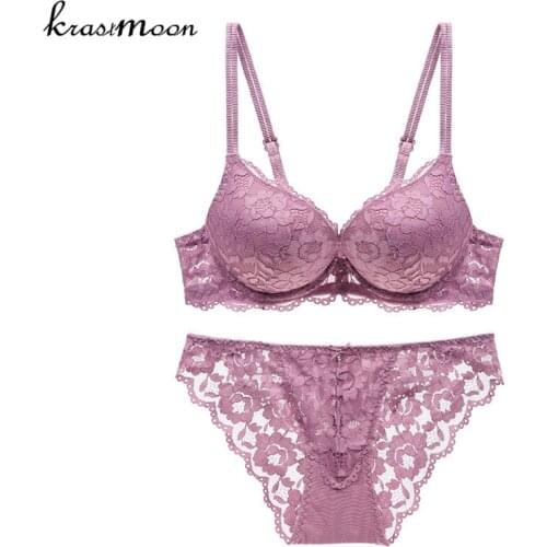 Lace Bra Brief Sets Plus Size Women Sexy Underwear Set Sexy Embroidery Bra Set Brand Intimates Ultra Slim Lingerie Set 324