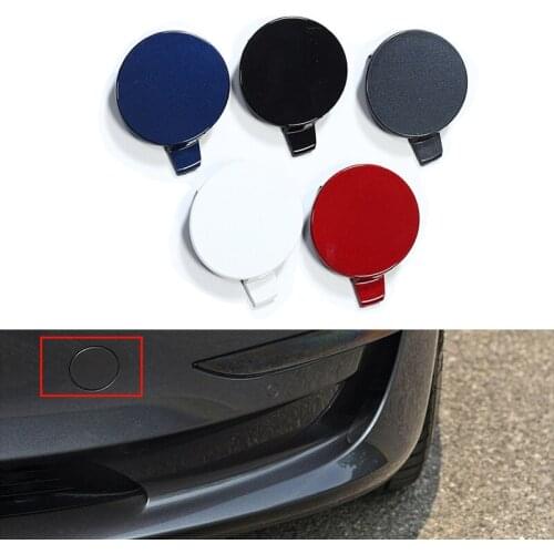 Front Bumper Towing Hook Eye Cover Cap for Tesla Model 3 2021 / model Y 2021 Trailer Cover Cap Exterior Parts Plastic