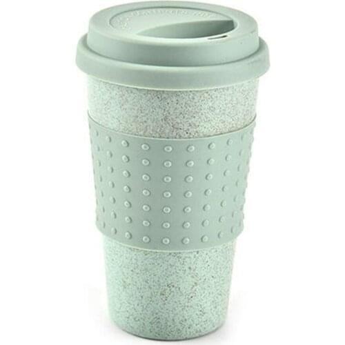 Reusable Water Cup Cola Coffee Cups Wheat Straw Healthy Drink Bottle Multi-Functional With Lid Coffee Mug Travel Mug