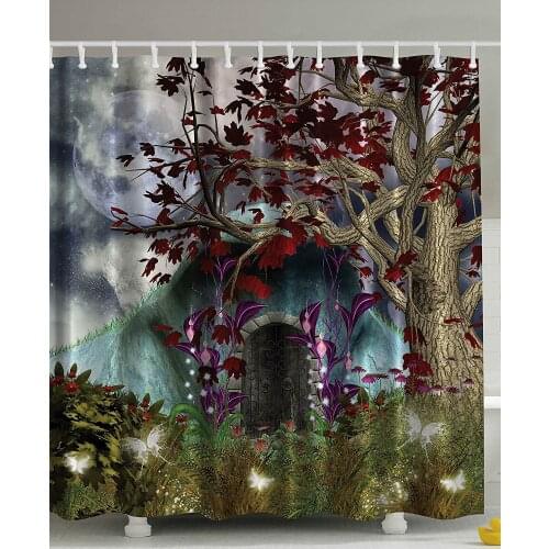 Nautical Shower Curtain Hand Drawn Seashells Scallop Starfish Whelk Ocean Underwater Life Theme Bath Curtains for Bathroom Decor