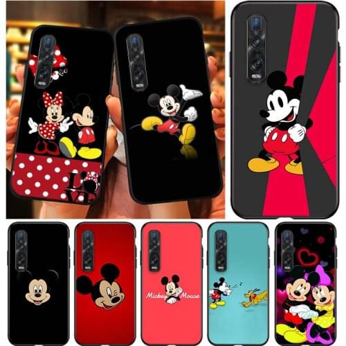Disney Cute Mickey Mouse For OPPO Find X3 X2 Lite K5 K3 R17 R15 R9S F15 F11 F19 F9 F7 Neo Pro Soft Silicone Phone Case
