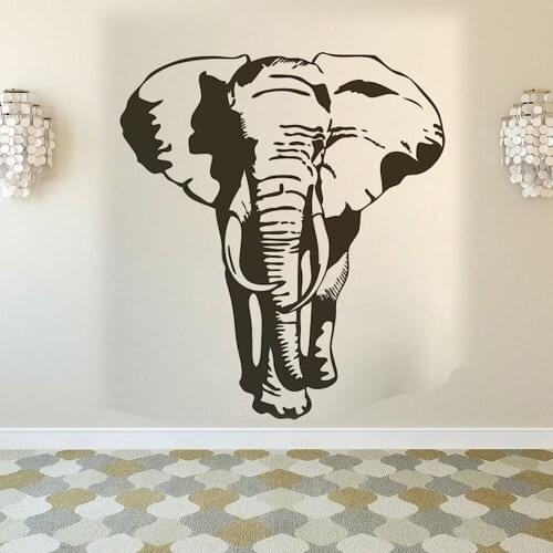 Religion Elephant Wall Sticker DIY Bedroom Living house decoration animals Decal Removable Vinyl MuralHome Sticker Decor HY338