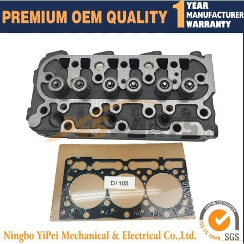 New Complete Cylinder Head for Kubota D1105 With Head Gasket