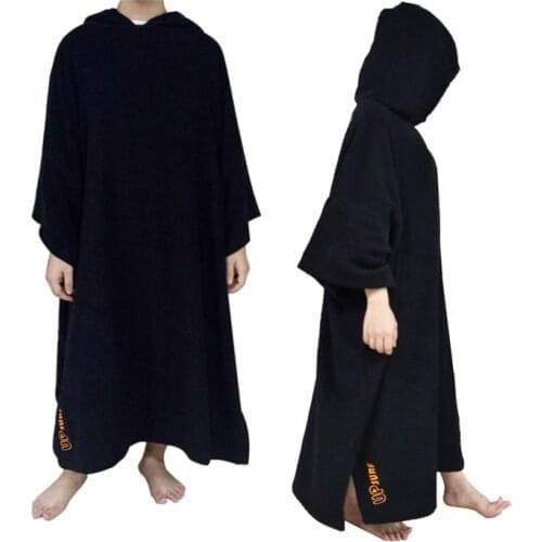 2021 New Surf poncho Wetsuit Changing Robe Poncho towel With Hood for Swim, Surf sports,100% cotton warm, Suitable for adults