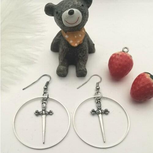 New Sword Earrings The Dark Witch Pendant Gothic Antique Sword Jewelry A Gift for Your Girlfriend Women Classical