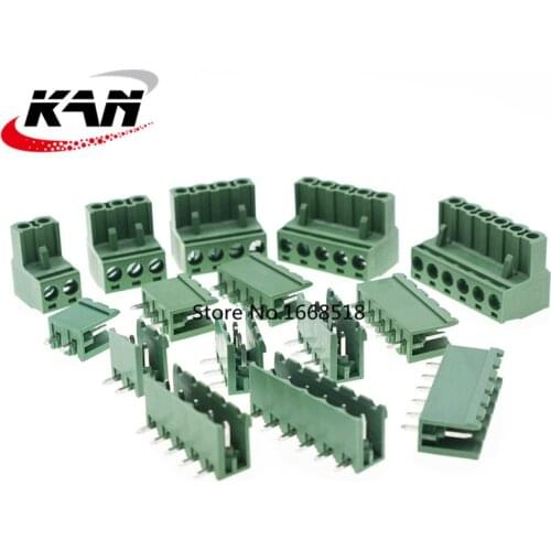 10sets 2EDG 5.08mm plug + socket 2P 3P 4P 5P 6P 7P 10P 12P splice connector terminal ROHS Free shipping