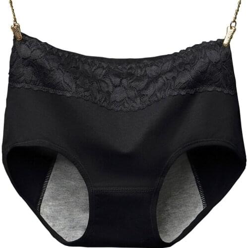 New Design Sexy With lace Underwear For Menstrual Period Leakproof Breathable Cotton Period Panties Plus Size Pant Economic