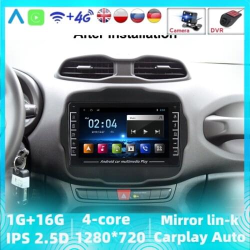 Android System For Jeep Renegade 2016 2017 2018 2019 2020 Car Player GPS Navigation Multimedia Support ADAS DVR/Canbus/USB/SWC